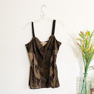 🦋 BLACK LACE Nightie Top Sleepwear Lingerie Small
